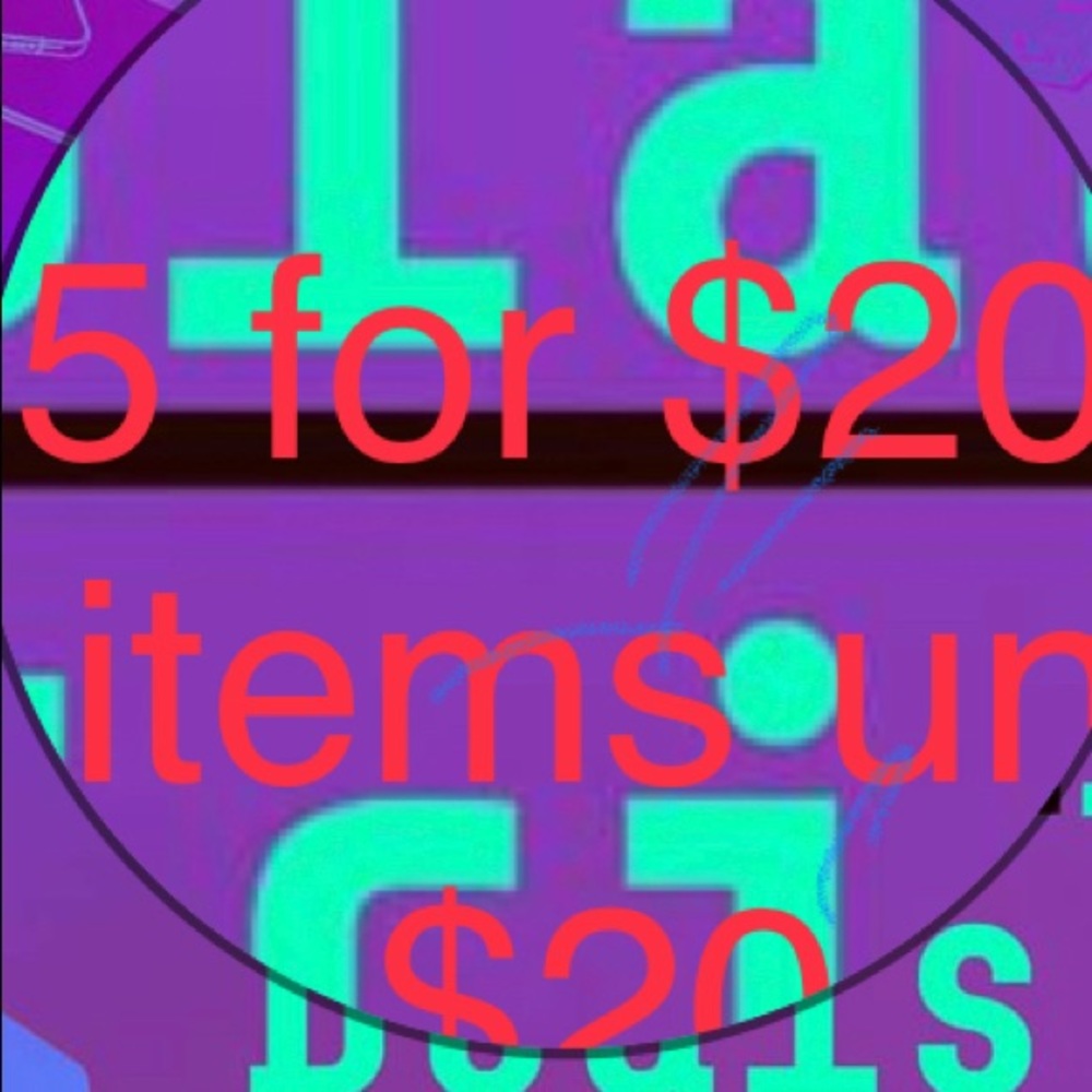 5/$20 —-This week Black Friday Sale: all items under $20